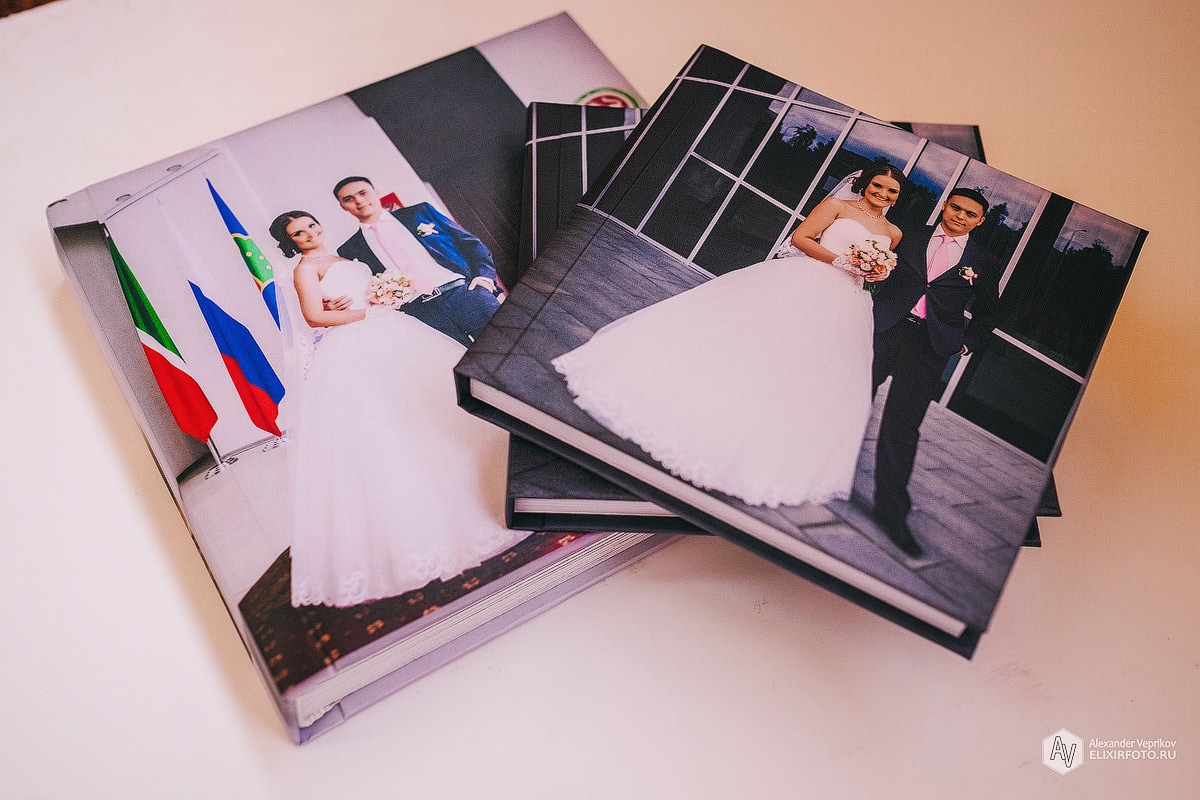 Свадебные фотокниги и комплект для родителей в Набережных Челнах, пример книги из свадебных фотографий